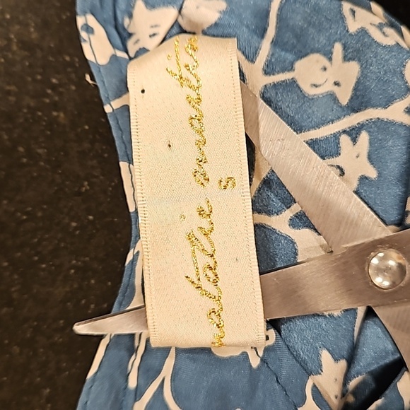 💕NATALIE MARTIN💕 Ashley Asymmetrical Midi Dress ~ Teal Pomegranite Print Small - Picture 8 of 13